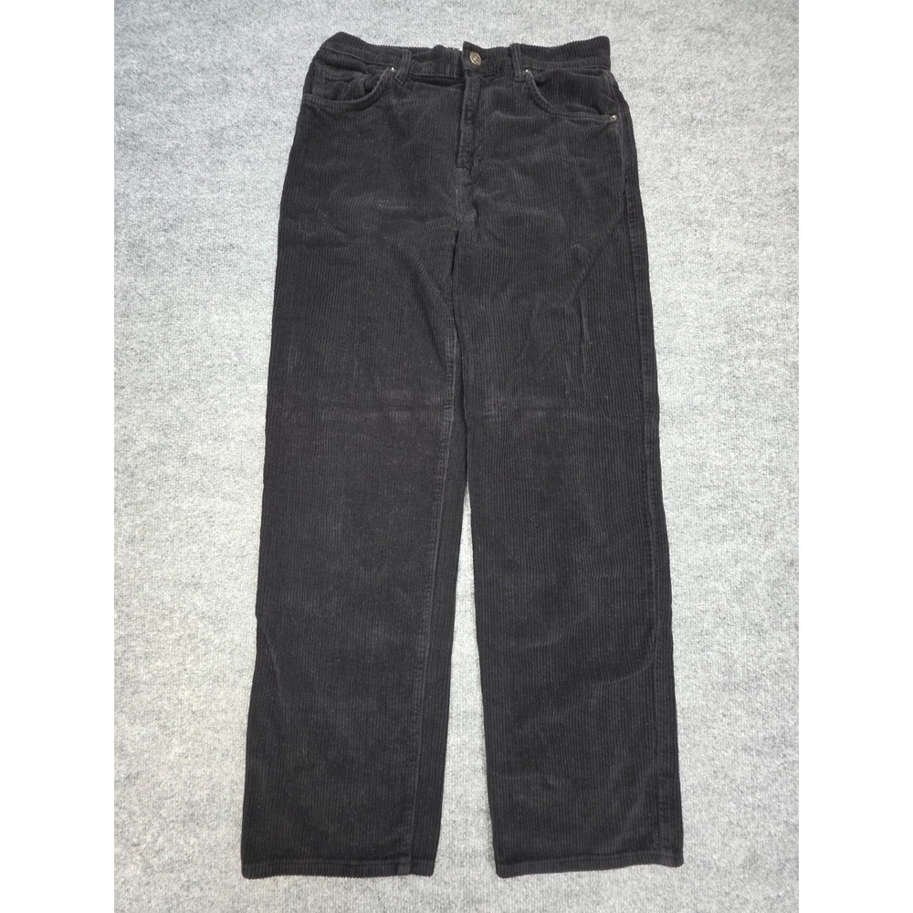 Reformation Jeans Size 28 Black Val 90s Mid Rise Straight Corduroy